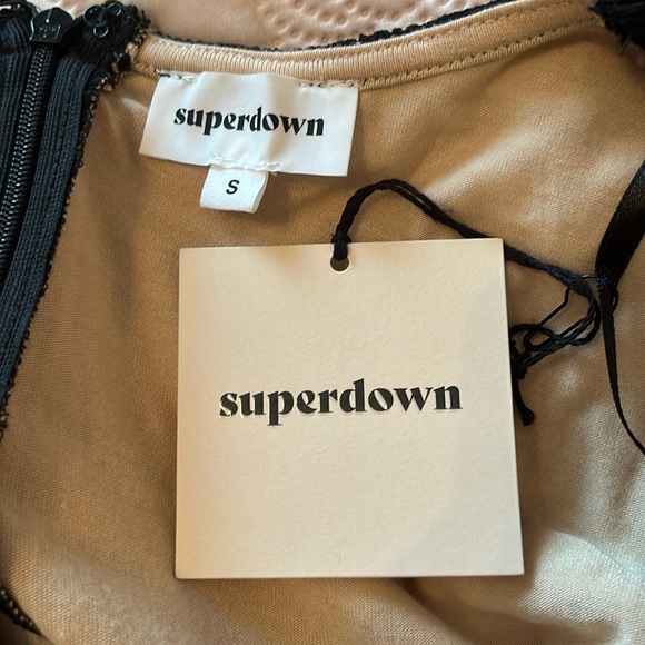 NWT Revolve Superdown Cait Deep V Lace Mini Dress - Picture 6 of 11